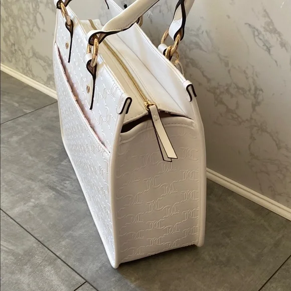 Juicy Couture White Embossed Tote with Gold Accents - Picture 3 of 9